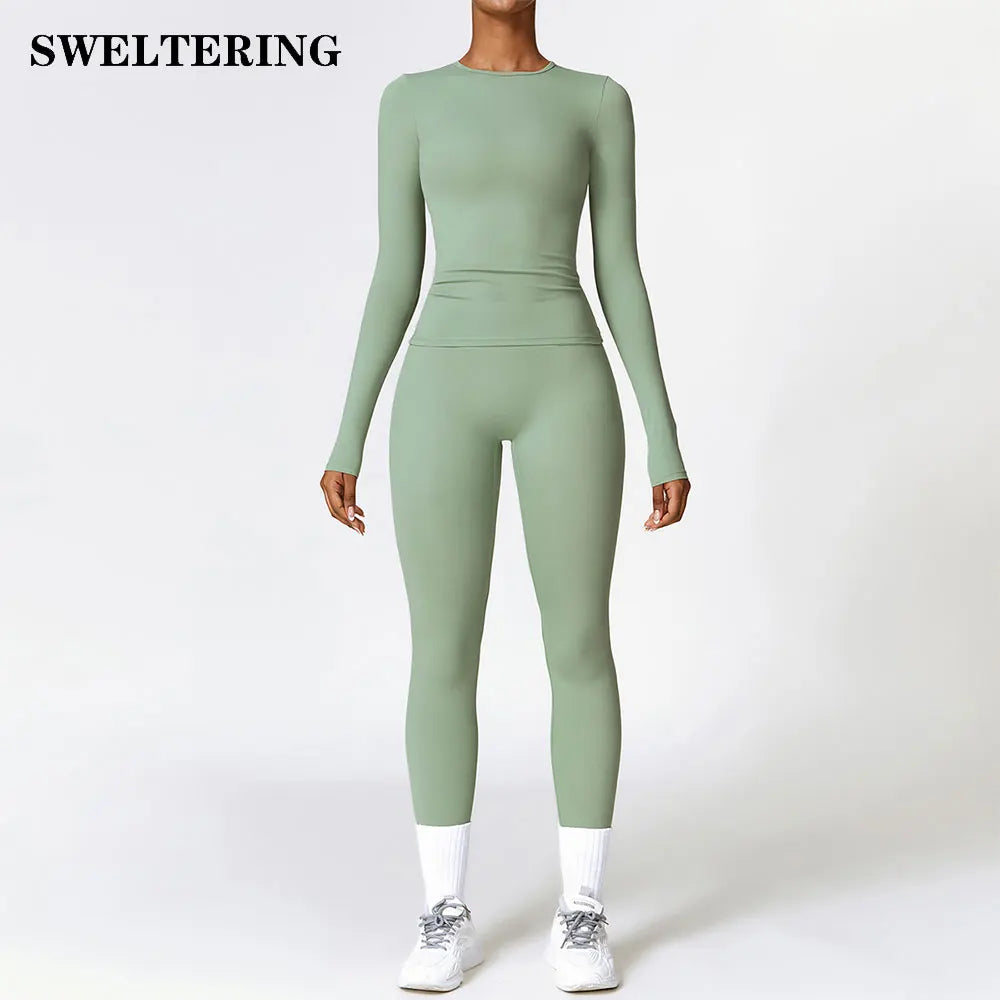 2-Piece Seamless Yoga Set for Women – Sports Bra & Leggings, Quick Dry, Breathable, Gym & Yoga Activewear