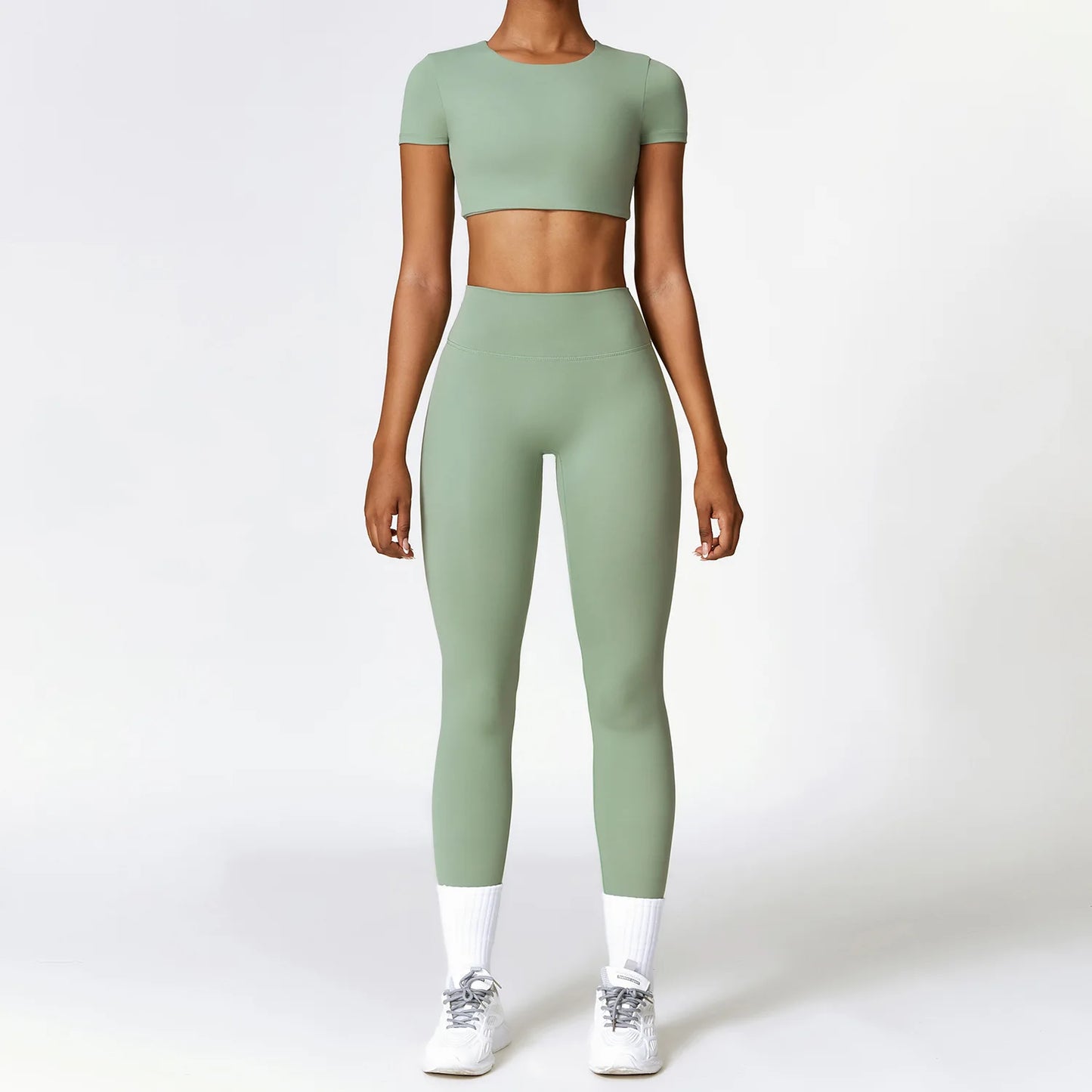 2-Piece Seamless Yoga Set for Women – Sports Bra & Leggings, Quick Dry, Breathable, Gym & Yoga Activewear
