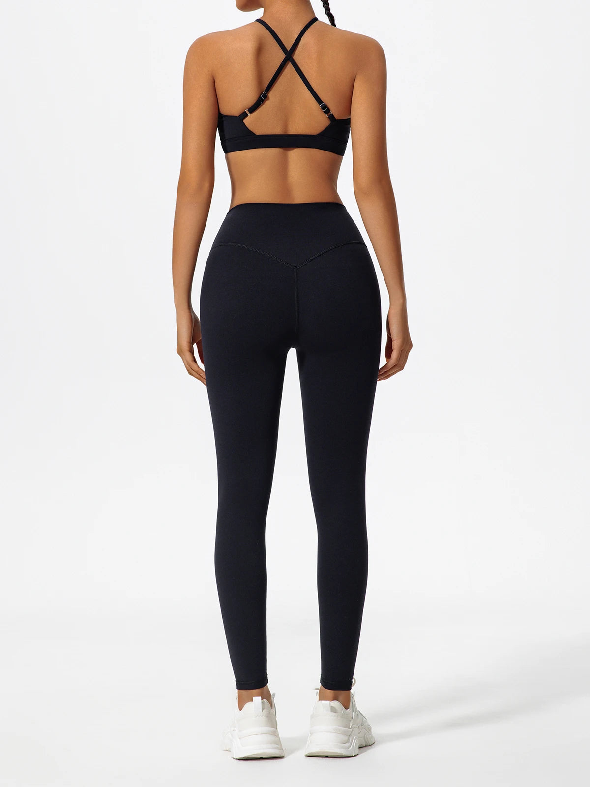 Wellington Two-Piece Women's Sports Set Chest Crossover Yoga Clothes Female Gym Bandeau Sports Bra Suits Sport Outfit For Woman