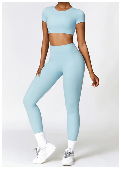 2-Piece Seamless Yoga Set for Women – Sports Bra & Leggings, Quick Dry, Breathable, Gym & Yoga Activewear