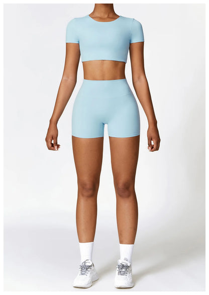 2-Piece Seamless Yoga Set for Women – Sports Bra & Leggings, Quick Dry, Breathable, Gym & Yoga Activewear