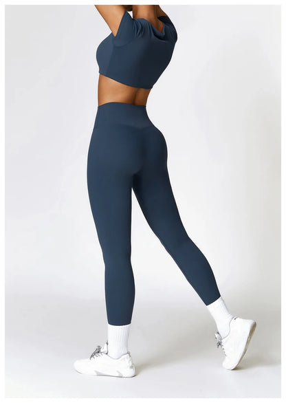2-Piece Seamless Yoga Set for Women – Sports Bra & Leggings, Quick Dry, Breathable, Gym & Yoga Activewear