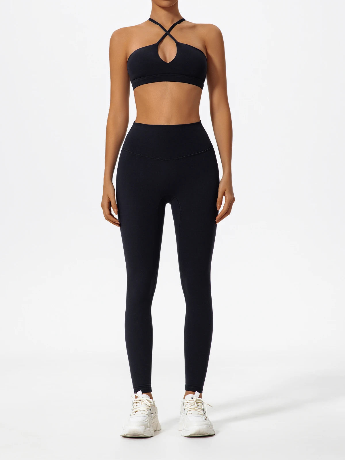 Wellington Two-Piece Women's Sports Set Chest Crossover Yoga Clothes Female Gym Bandeau Sports Bra Suits Sport Outfit For Woman