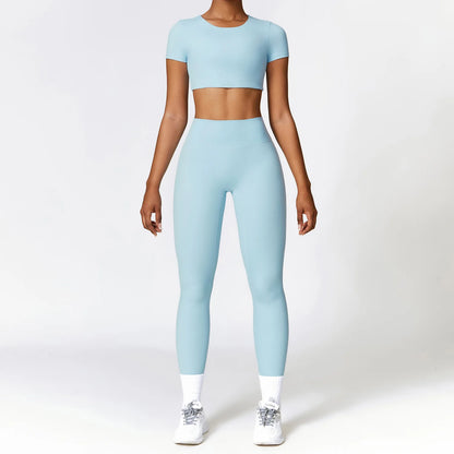 2-Piece Seamless Yoga Set for Women – Sports Bra & Leggings, Quick Dry, Breathable, Gym & Yoga Activewear