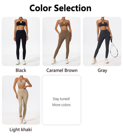 Wellington Two-Piece Women's Sports Set Chest Crossover Yoga Clothes Female Gym Bandeau Sports Bra Suits Sport Outfit For Woman