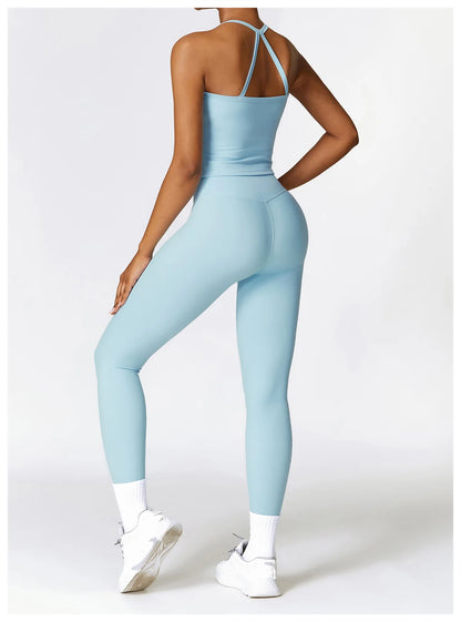 2-Piece Seamless Yoga Set for Women – Sports Bra & Leggings, Quick Dry, Breathable, Gym & Yoga Activewear