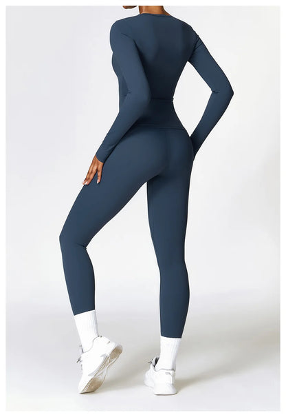 2-Piece Seamless Yoga Set for Women – Sports Bra & Leggings, Quick Dry, Breathable, Gym & Yoga Activewear