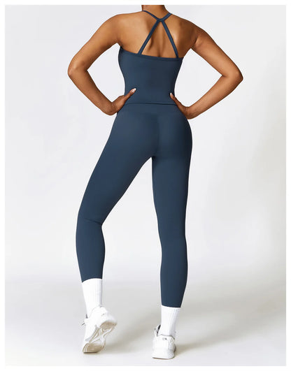 2-Piece Seamless Yoga Set for Women – Sports Bra & Leggings, Quick Dry, Breathable, Gym & Yoga Activewear