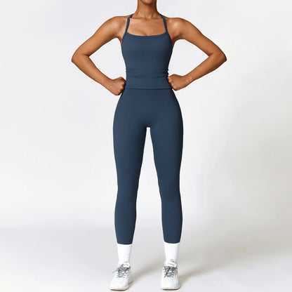 2-Piece Seamless Yoga Set for Women – Sports Bra & Leggings, Quick Dry, Breathable, Gym & Yoga Activewear