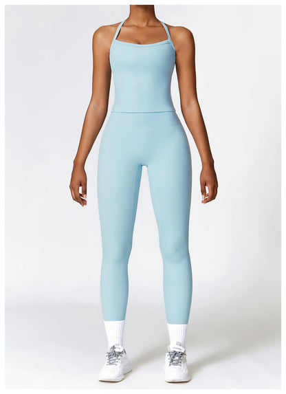 2-Piece Seamless Yoga Set for Women – Sports Bra & Leggings, Quick Dry, Breathable, Gym & Yoga Activewear