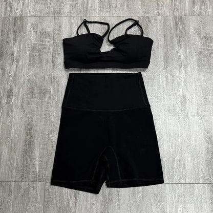 Wellington Two-Piece Women's Sports Set Chest Crossover Yoga Clothes Female Gym Bandeau Sports Bra Suits Sport Outfit For Woman