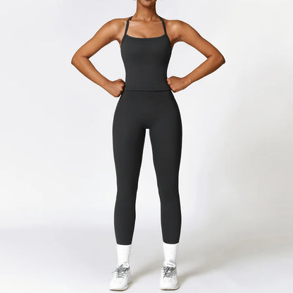 2-Piece Seamless Yoga Set for Women – Sports Bra & Leggings, Quick Dry, Breathable, Gym & Yoga Activewear