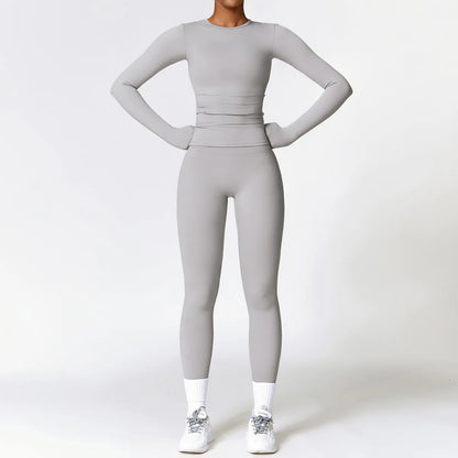 2-Piece Seamless Yoga Set for Women – Sports Bra & Leggings, Quick Dry, Breathable, Gym & Yoga Activewear
