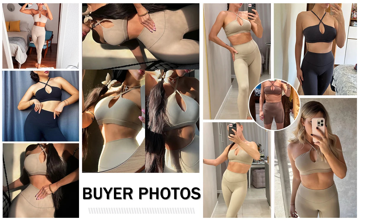 Wellington Two-Piece Women's Sports Set Chest Crossover Yoga Clothes Female Gym Bandeau Sports Bra Suits Sport Outfit For Woman