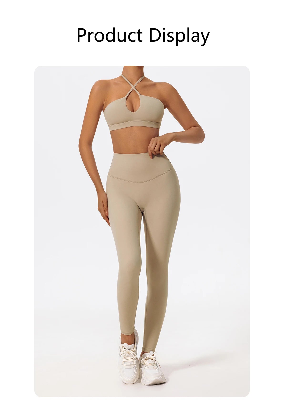 Wellington Two-Piece Women's Sports Set Chest Crossover Yoga Clothes Female Gym Bandeau Sports Bra Suits Sport Outfit For Woman