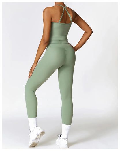 2-Piece Seamless Yoga Set for Women – Sports Bra & Leggings, Quick Dry, Breathable, Gym & Yoga Activewear