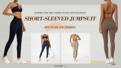 Wellington Two-Piece Women's Sports Set Chest Crossover Yoga Clothes Female Gym Bandeau Sports Bra Suits Sport Outfit For Woman