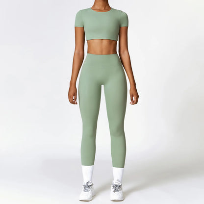 2-Piece Seamless Yoga Set for Women – Sports Bra & Leggings, Quick Dry, Breathable, Gym & Yoga Activewear