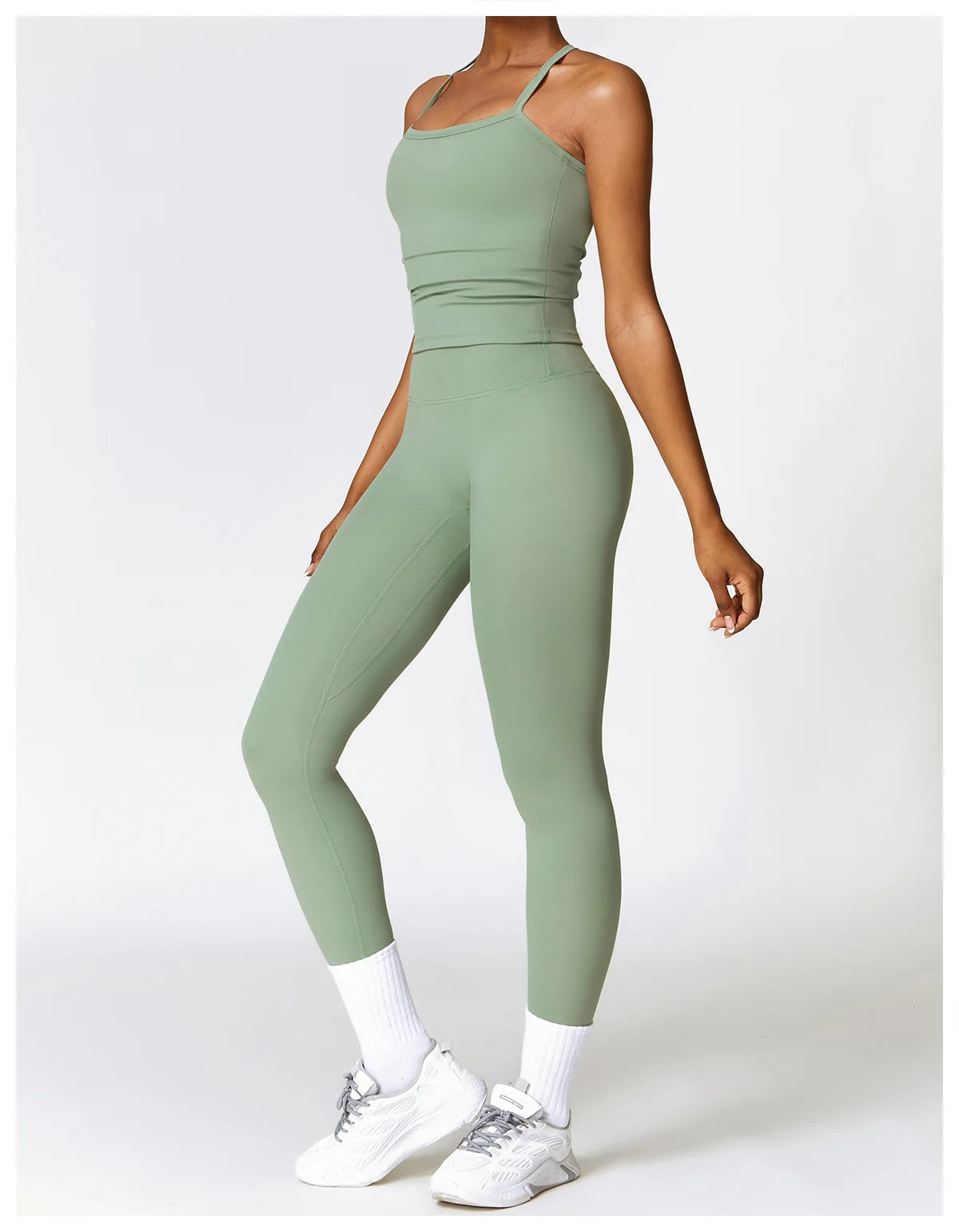 2-Piece Seamless Yoga Set for Women – Sports Bra & Leggings, Quick Dry, Breathable, Gym & Yoga Activewear