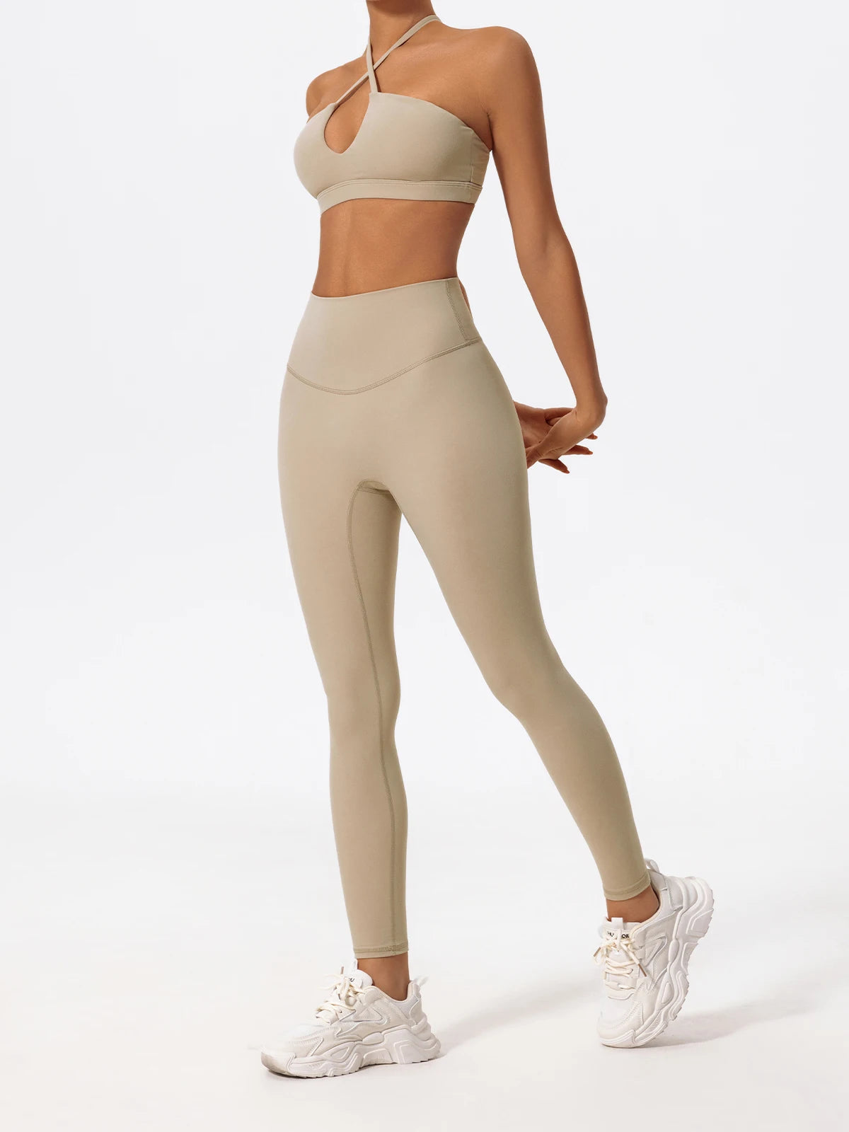 Wellington Two-Piece Women's Sports Set Chest Crossover Yoga Clothes Female Gym Bandeau Sports Bra Suits Sport Outfit For Woman