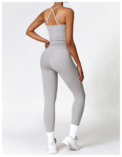 2-Piece Seamless Yoga Set for Women – Sports Bra & Leggings, Quick Dry, Breathable, Gym & Yoga Activewear