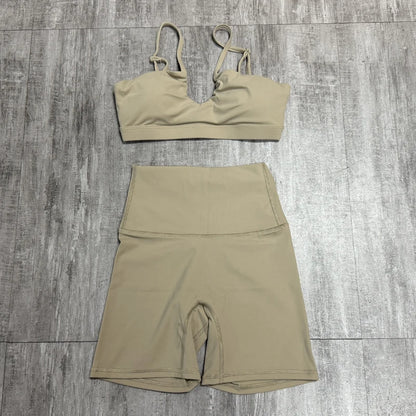Wellington Two-Piece Women's Sports Set Chest Crossover Yoga Clothes Female Gym Bandeau Sports Bra Suits Sport Outfit For Woman