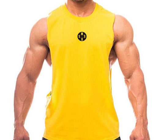 Breathable Plain Dyed Men's Sport Sleeveless Top MT888