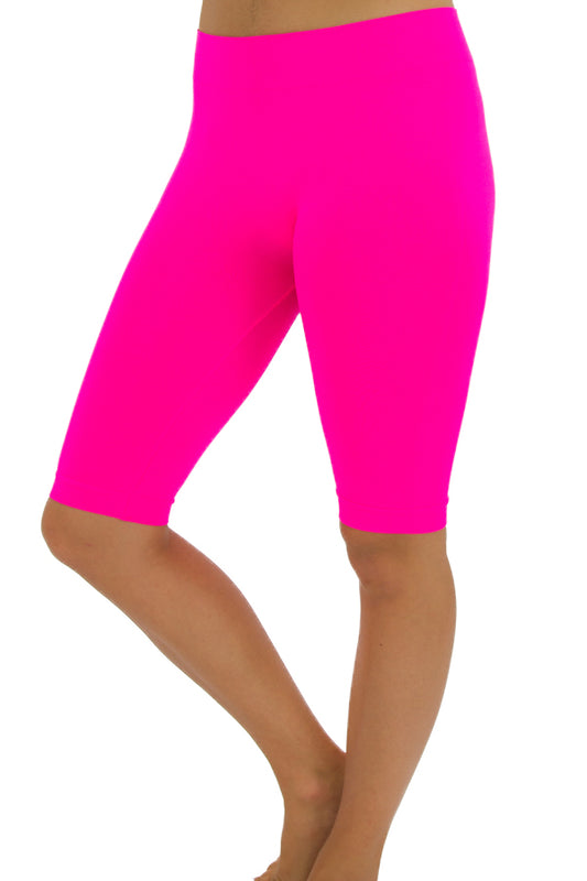 Neon Pink Yoga Biker Short SH532